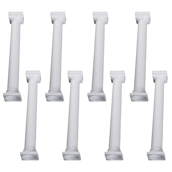 8-Piece Tiered Roman Pillar Cake Stand Set with Retro Column Rod Separators for Wedding, Party, and Event Decorations