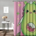 thumbnail image 2 of ARISTURING Avocado Unicorn Shower Curtain Polyester Fiber Bathroom Decoration 69x72, 2 of 7