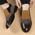 thumbnail image 6 of Men's Summer Casual Solid Color Leather Shoes Soft Sole Business Formal Footwear Khaki,38, 6 of 9