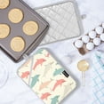 thumbnail image 5 of Pot Holders Set of 2 Heat Resistant 338℉ Kitchen Oven Gloves Potholder Cooking Baking Microwave Mitts Retro Dolphin, 5 of 7