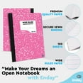 thumbnail image 3 of Emraw Neon Color Cover Wide Ruled Composition Notebooks, 9-3/4" x 7-1/4", Assorted Colors, 100 Sheets, 3 of 7