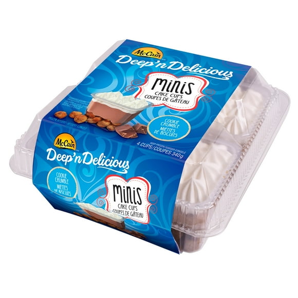 Coupes de gâteau MINIS Miettes de biscuits Deep’n Deliciousᴹᴰ McCainᴹᴰ 4-pk, 340 g
