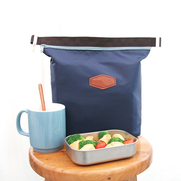 unbranded Bolsa Refrigerante Aislada Azul De Nylon Con Térmico Y