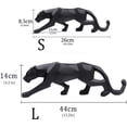 thumbnail image 2 of Panthère Figurine Animal Panthère Modèle Animal Résine Léopard Sculpture Jardin Paysage Panthère Décorations Simulation Animaux Statue(L,Blanc), 2 of 7