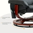 thumbnail image 6 of HOMCOM Massage Recliner Chair with Ottoman, Swivel Recliner and Footrest, Faux Leather Reclining Chair with Remote Control, 10 Vibration Points and Side Pocket, Black, 6 of 10
