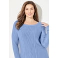thumbnail image 4 of Catherines Women's Plus Size Cashmiracle; Cable Sweater, 4 of 5