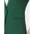 thumbnail image 5 of DARING DIVA Women's Short Sleeve Blazer Button Office Suit Jacket XL Green, 5 of 6