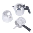 thumbnail image 1 of 2 Cups Moka Pot, Aluminum Alloy, Flip Top Lid, Easy To Use, Compatible with All Stoves, Better Brewing Effect, 1 of 8