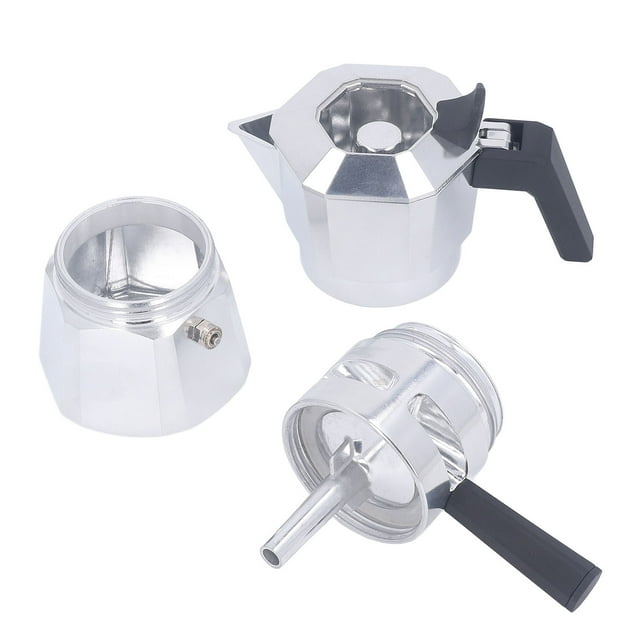 2 Cups Moka Pot, Aluminum Alloy, Flip Top Lid, Easy To Use, Compatible with All Stoves, Better Brewing Effect