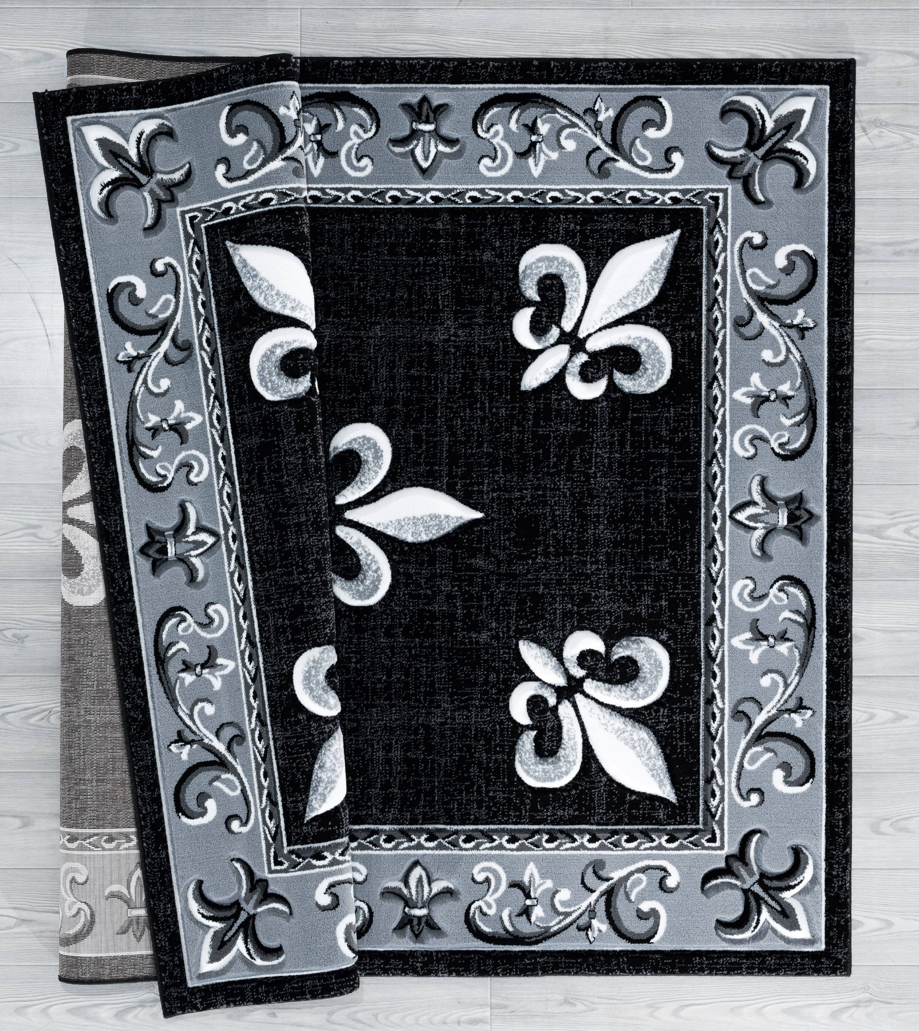 United Weavers Drachma Lafitte Transitional Border Accent Rug, Black, 2'7" x 4'2"