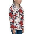 thumbnail image 5 of Naloa Lilies Flowers Teenage Zipper Hoodie, Long Sleeve Zip Up Hoodies Casual Jackets Tops for 7-12 Years-Medium, 5 of 6