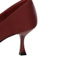 thumbnail image 4 of Women Pointed Toe Stiletto High Heels 6CM Satin Pumps Bow Wedding Evening Party, 4 of 6