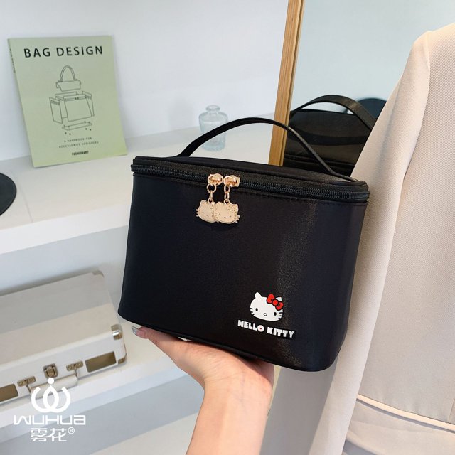 Hello Kitty-bolsa de cosméticos Kawaii Sanrios Anime de gran capacidad, bolso de viaje portátil de alta gama, almacenamiento para el cuidado de la piel, novedad de 2022 Fivean unisex