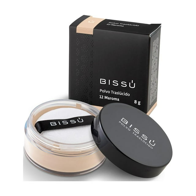 Polvo Traslúcido para rostro Bissu 8 grs varios tonos negro