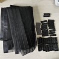 thumbnail image 5 of Black Magnetic Buckle Mosquito-Proof Soft Door Curtain Non-Woven Stripe Magnetic Door Curtain (120210cm), 5 of 5