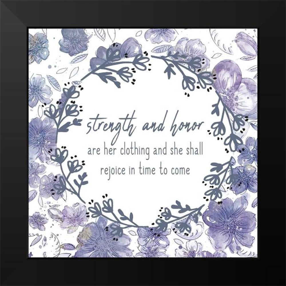 Kimberly, Allen 12x12 Black Modern Framed Museum Art Print Titled - Strength and Honor