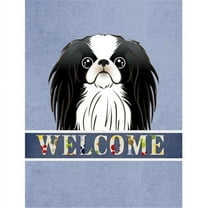 Caroline's Treasures BB1416GF Japanese Chin Welcome Flag Garden Size , Small, multicolor