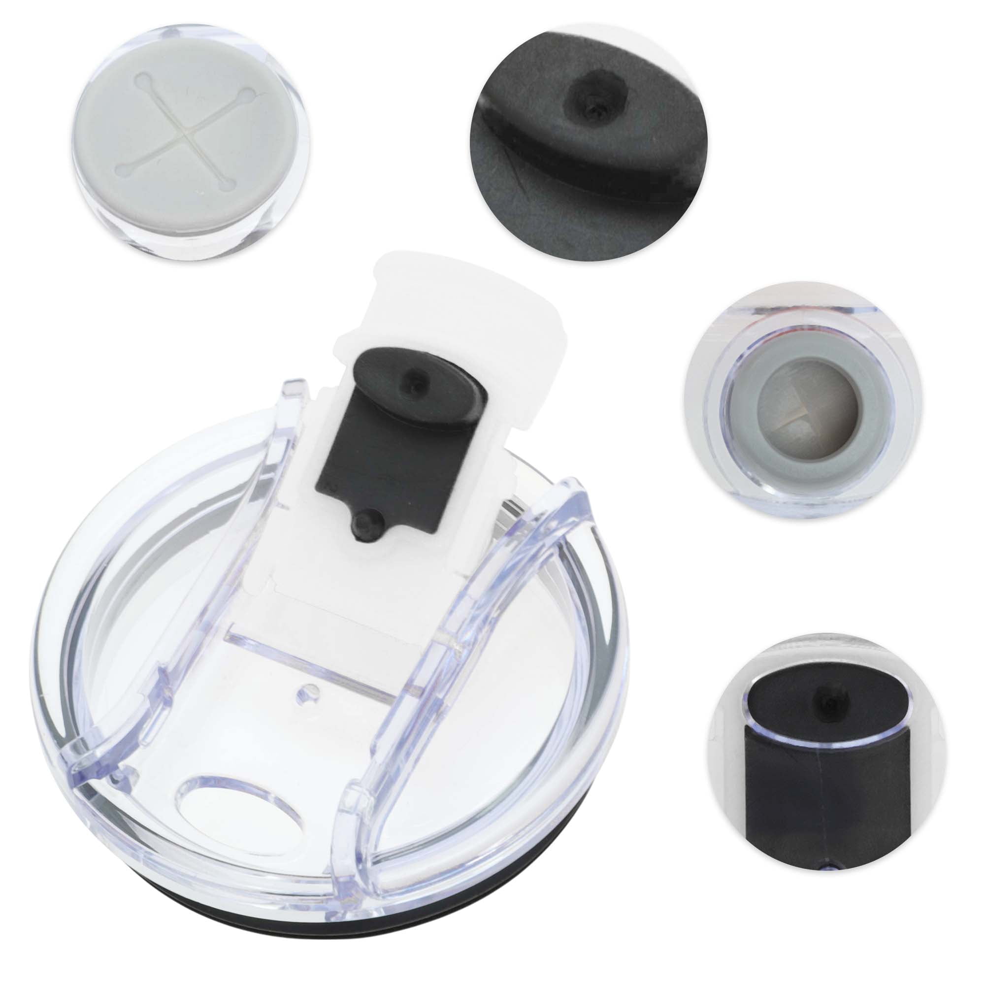 Unique Bargains 1 Pc Lightweight Tumbler Lid for Office Use Daily Activities Clear White