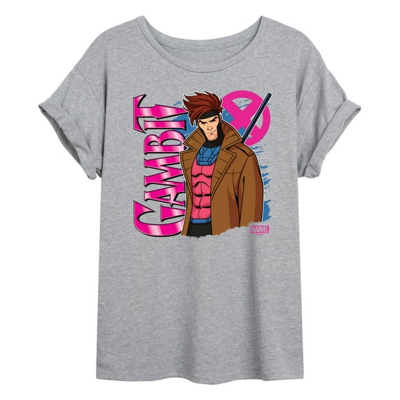 Marvel X-Men - Gambit With Logo - Women's Oversized Graphic T-Shirt
