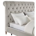 thumbnail image 4 of TOV Furniture Putnam Grey Velvet Bed Brown Wood, Upholstered Nailhead Trim, Tufted King, 4 of 5