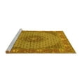 thumbnail image 2 of Ahgly Company Machine Washable Indoor Rectangle Medallion Yellow Traditional Area Rugs, 6' x 9', 2 of 4