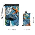 thumbnail image 5 of PhooArto Drawstring Cosmetic Bag, Barrel Shaped Portable Travel Makeup Bags, Sea Fish Coral Starfish Pattern Large Capacity Waterproof Multifunctional Bucket Toiletry Bag, 5 of 6