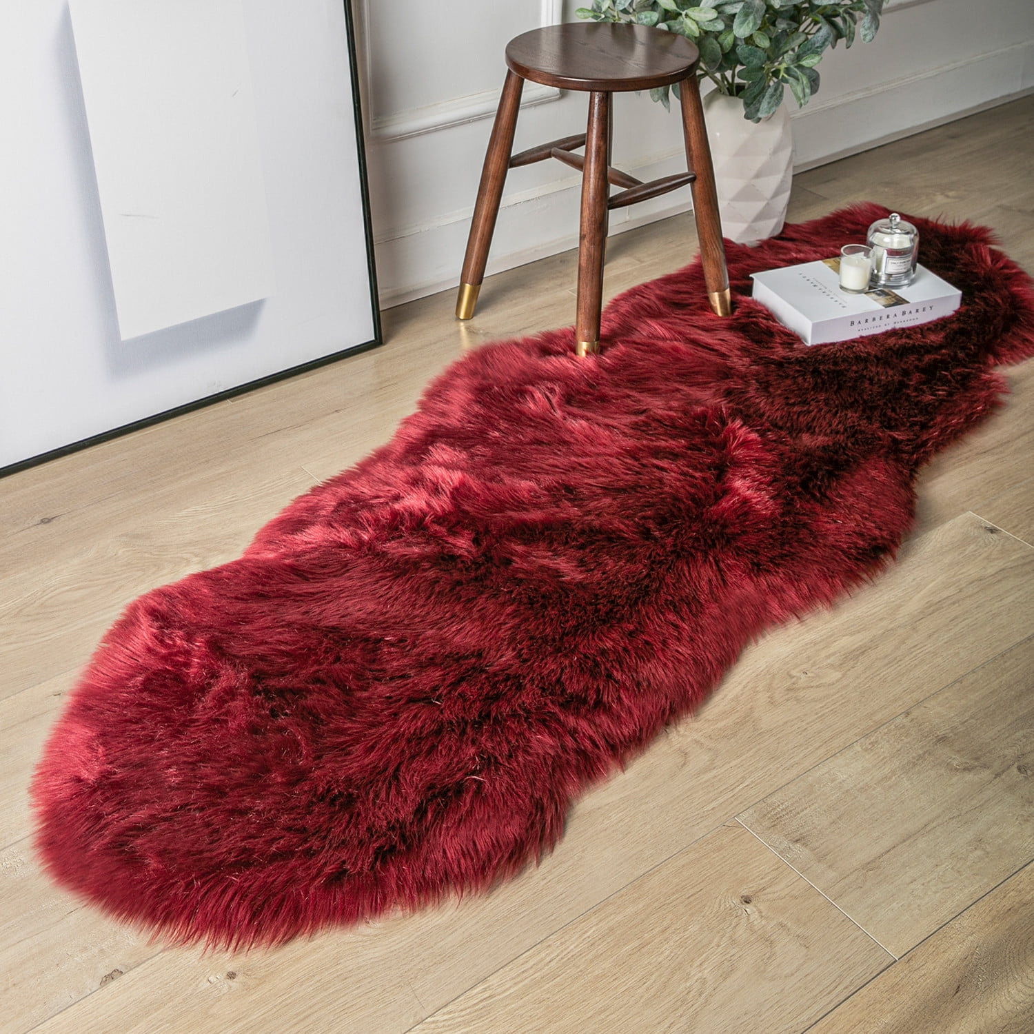 Deluxe Ultra Soft Faux Sheepskin Fur Series Fluffy Decorative Indoor