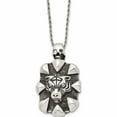 thumbnail image 3 of Stainless Steel Antiqued And Polished Tiger Skull 20In Necklace (20 X 18.45) Made In China -Jewelry By Sweet Pea, 3 of 8