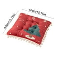 thumbnail image 3 of Christmas Cushion - Breathable Polyester Cover with Soft Cotton-Linen Fill, Festive Reindeer/Santa/Tree Prints for Indoor & Outdoor Chairs, Non-Sag Comfort, 3 of 6