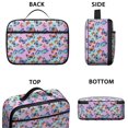 thumbnail image 3 of Butterfly and Purple Orange Pattern Teens Insulated Bento School Lunch Bag, 12 Can Capacity, for Work, Picnic or Travel, 10.6x7.7x4.3 Inches, 3 of 5