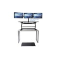 thumbnail image 2 of 46" Large Adjustable Standing Desk Converter/Anti Fatigue Mat Bundle - Black, 2 of 8