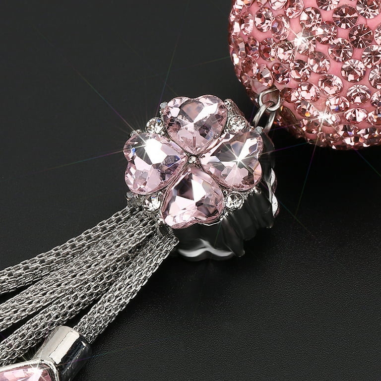 OTOSTAR Bling Crystal Ball and Drops Car Hanging Accessories, Car Rear View  Mirror Pendant Charms Interior Sun Catcher Ornament, Bling Car Accessories