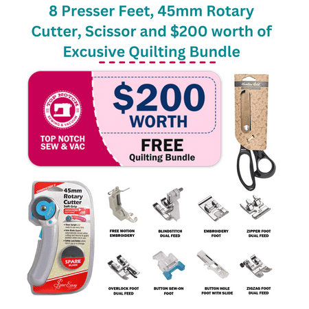 Bernette B77 Sewing Machine - Perfect for Beginners and Quilting Enthusiasts, Heavy Duty & Computerized, Includes $200 Worth of Exclusive Sewing Accessories Bundle