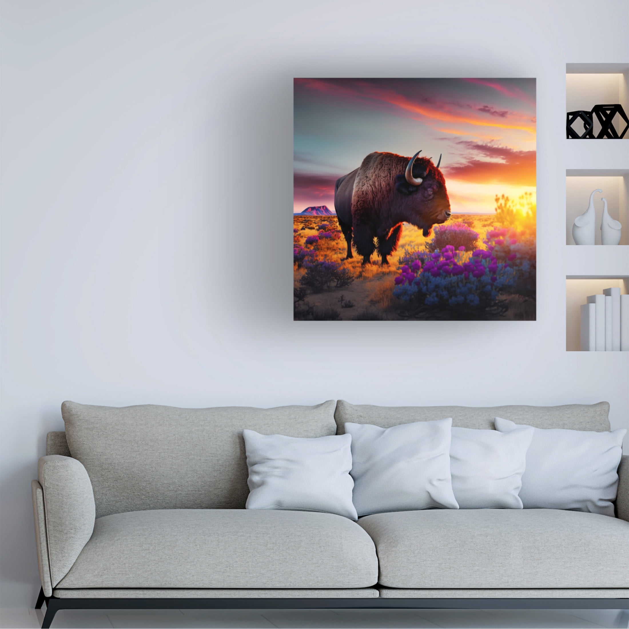 Canvas Wall Art - Ray Heere 'North American Wildlife 60' Wall Art for Living Room, Bedroom, or Office Décor by Trademark Fine Art - 24 x 24 Inches