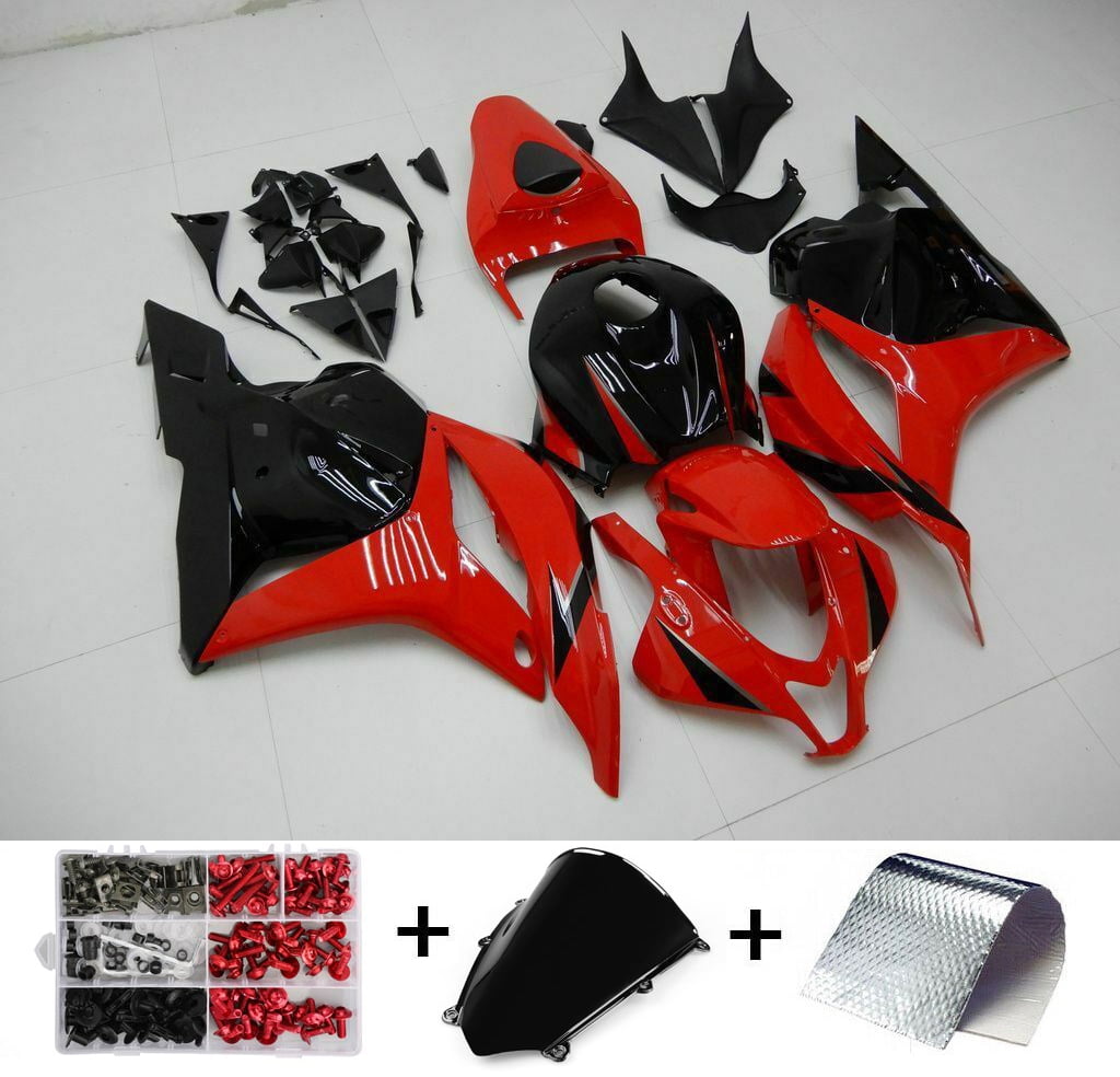 Glossy Red Black Injection Full Fairing Bodywork Kit Fit for Honda 2009-2012 CBR600RR
