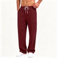 thumbnail image 6 of MXALUOB Cargo Sweatpants for Men Drawstring Open Bottom Loose Fit Trendy Pants with Pocket Solid Color Casual Fall Winter Trousers, 6 of 6
