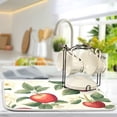 thumbnail image 5 of Yayeee Dish Drying Mat for Kitchen Counter 16"x18" Microfiber Absorbent Pad, Apples Flower Pattern, 5 of 7
