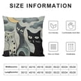 thumbnail image 5 of BANET Cat Pillow Cover Gray Decorative Pillowcase Cute Cat Pillow | Abstract Cat Cushion | on Pillow | Kitties Chair Accent Cat Lover Gift Hand Embroidered 12x12in, 5 of 5