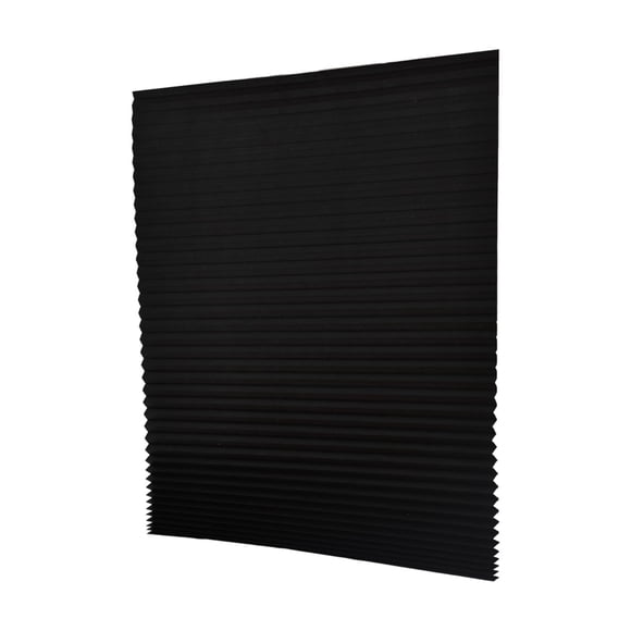 Persianas plisadas temporales para ventanas, sin taladros, autoadhesivas, con aislamiento térmico, elevador inalámbrico para dormitorio, accesorio de Negro XL