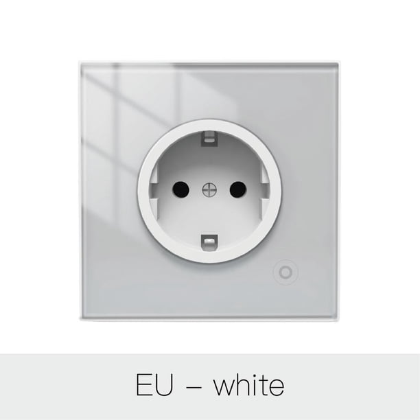 WiFi Tuya enchufe de pared inteligente estado del relé enchufe de pared ajustable (enchufe de la UE blanco)