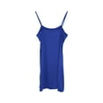 thumbnail image 2 of Pxiakgy summer dresses for women Solid Summer Slim Fit Strap Short Dress Off Shoulder Stretch Dress womens dresses casual dresses for women Blue + 3XL, 2 of 4