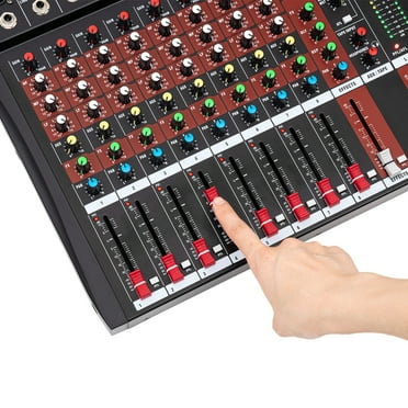 Black Multifunctional Mixer With The Main Channel Three-band Equalizer 8-way Microphone Input LED Display