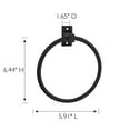 thumbnail image 3 of Design House Millbridge Wall Mounted Bathroom Towel Ring, Matte Black, 3 of 9