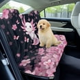 thumbnail image 3 of Xoenoiee Axolotl Butterfly Cherry Blossom Pattern Rear Bench Car Seat Cover Towel Protector, Heavy Duty Universal Fit Automotive Backseat Protector for Cars SUVs Truck, 3 of 7