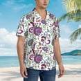 thumbnail image 2 of Lsque Fairy Flower pattern Hawaiian Shirt for Men, Unisex Summer Beach Casual Short Sleeve Button Down Shirts-3X-Large, 2 of 9