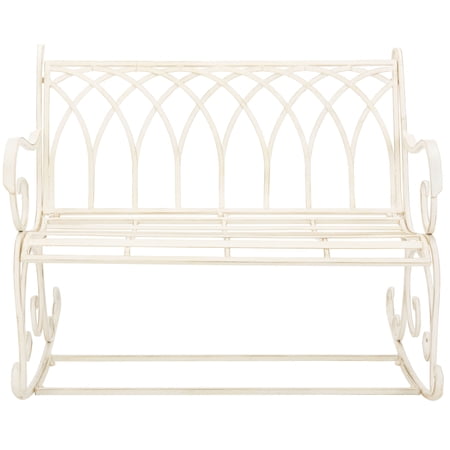 Safavieh Ressi Adult Metal Rocking Outdoor Benches White