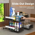 thumbnail image 3 of VAVSEA 2 Pack Metal Under Sink Organizers and Storage, 2 Tier Under Double Sliding Cabinet Organizer for Kitchen, Bathroom, Black, 3 of 9