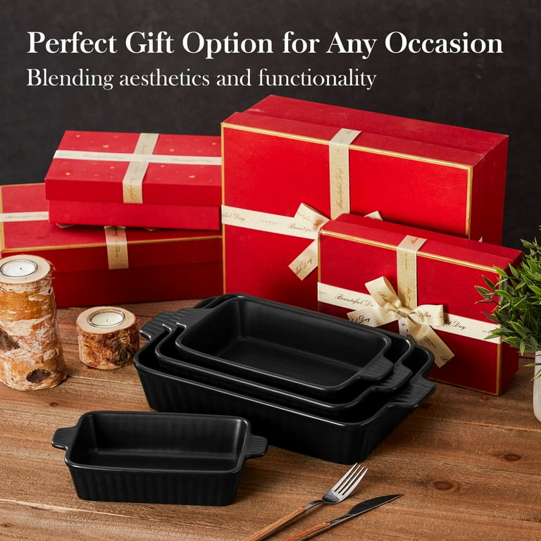 vancasso Ceramic Baking Dish Set, Rectangular Casserole Bakeware