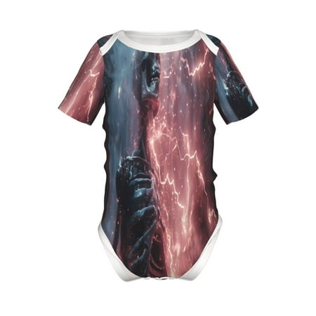 

Junzan Electric Skeleton Surrealism Print Short-Sleeve Baby Climbing Clothes Bodysuits for Infant One-Piece for Baby Boys & Girls Baby Clothes Baby Romper with Snap Closure-18 Months