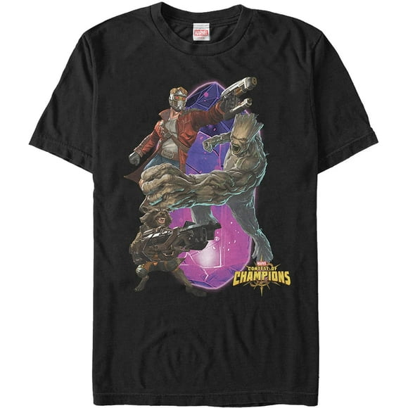 Mens Marvel Contest of Champions Guardians of The Galaxy T-Shirt - Black - X Large